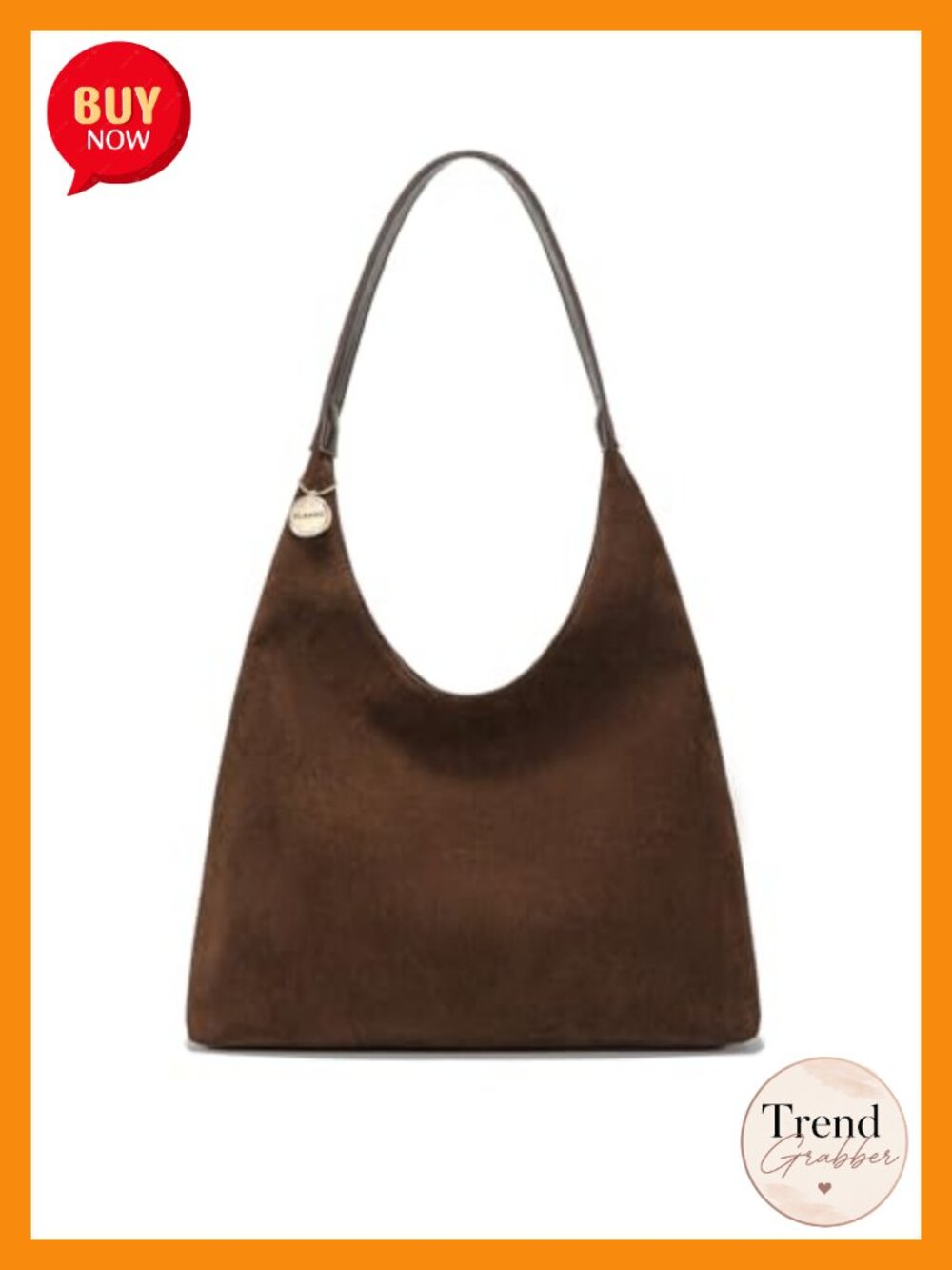 Faux Suede Tote Bag Large Slouchy Hobo Shoulder Purse with Zipper